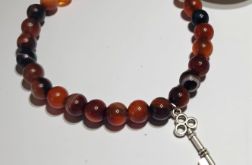 Bransoletka z kamieni brązowego agatu - równowaga i spokój