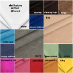 Lambrekin/ panel delikatny welur jedna falbana - 