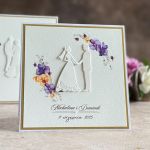 Kartka ślubna z pudełkiem i kopertą WA 63F - Kartka ślubna z pudełkiem i kopertą