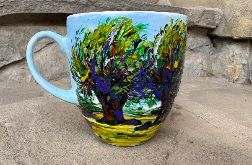 Porcelanowy kubek ręcznie malowany Wierzby