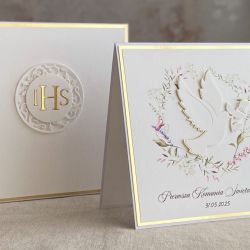 Kartka na komunię z pudełkiem i kopertą, 65B