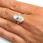 Srebrny pierścionek z kamieniem księżycowym - Kamień księżycowy, Srebrny pierścionek z kamieniem księżycowym, ręcznie wykonany, prezent dla niej, prezent dla mamy, prezent urodzinowy