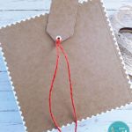 Kartka świąteczna z uroczą sową - Tył kartki i tył etykietki