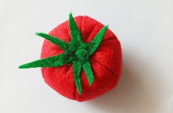 Pomidor z filcu, szyty, do zabawy lub dekoracji