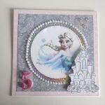 Kartka urodzinowa ręcznie robiona Kraina lodu Elsa 3 - Kartka handmade Kraina lodu _3