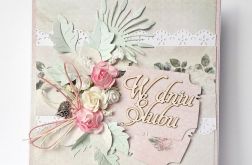 Kartka ślubna różowa 190217