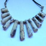 Lepidolit - kamień spokoju, oryginalny naszyjnik, kolia - 