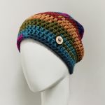 Gruba czapka beanie smerf kolorowa szydełkowa 14 - czapka smerfetka