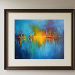 Pejzaż abstrakcyjny -obraz akrylowy  - 