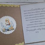 Zestaw 4 kartek wielkanocnych z życzeniami „Niebiesko-żółty” - Kartka wielkanocna z życzeniami