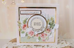 Kartka pamiątka I Komunii "RoseWine7" GOTOWA