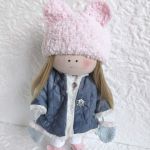 Zimowe ubranka dla lalki. Kurtka,czapka - Kurtka , czapka, rękawiczki