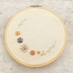 Kwiatowy Wianek - haftowany obraz, tamborek - haft