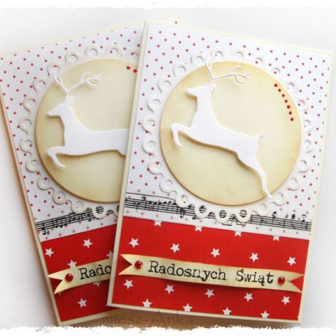 Kartka świąteczna z reniferem