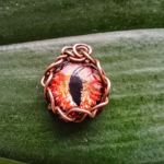 Wisiorek smocze oko pomarańczowy - dragon eye2