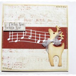 Kartka świąteczna z reniferem