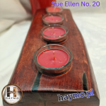Świecznik drewniany buk Amor czerwień żywica Sue Ellen No. 20 - 