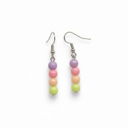 Tęczowe pastelowe kolczyki