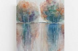 Drzewa-akwarela formatu -A5.