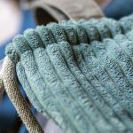 Niebieska torba plecak 2w1 z grubego sztruksu - 