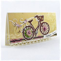 Rower z życzeniami - kartka