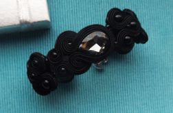 Czarna bransoletka z kryształkami