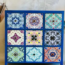 Komoda, szafka kolorowa, styl boho, meble artystyczne, unikat, art