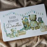 Personalizowany Kuferek Wspomnień - Boho 2 - Kuferek Wspomnień, pudełko na zdjęcia, skrzynka na pamiątki z dzieciństwa boho pokój dziecka