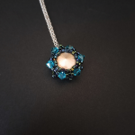 Delikatny Turkusowy Naszyjnik - naszyjnik ze stali