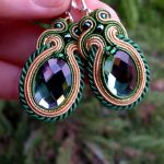 Kolczyki Zieleń i Złoto - 