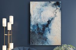 BLUE - wym. 70x100 cm Wielkoformatowy obraz na płótnie Abstrakcyjny