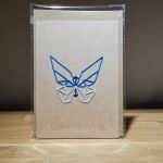 Kartka okolicznościowa - haftowana - motyl - Kartka okolicznościowa - handmade - ręcznie robiona haftowana - motyl