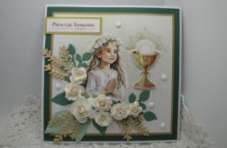 Kartka komunijna dla dziewczynki w pudełku 01