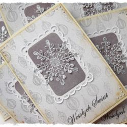 Kartka świąteczna ze snieżynką