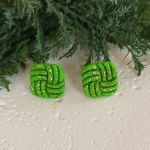 "Noel" v.2 kolczyki sztyfty z gliny polimerowej - zestaw 2 pary - elegancja i błysk