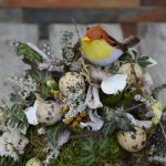stroik Wielkanocny na stół z ptaszkami - tylko z naturalnych produktów