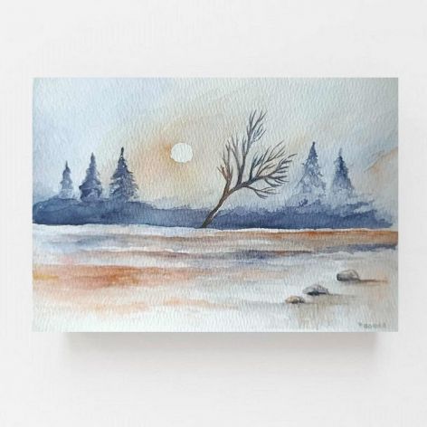 Pejzaż 72-akwarela formatu A5