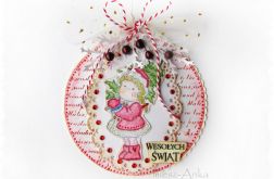 Bombka - kartka, zawieszka