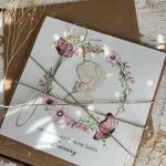 Zaproszenia komunijne dla dziewczynki ręcznie robione - 