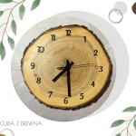 Zegar z drewna - wiąz (personalizuj sam!) - NOWOCZESNE WSKAZÓWKI, ARABSKIE CYFRY