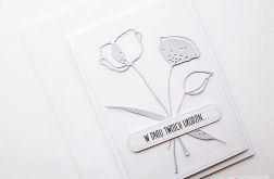 Kartka URODZINOWA - jasnofioletowe kwiaty