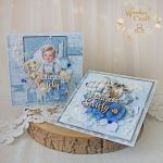 Kartka chrzest pamiątka "BlueBabyBoy" GOTOWA - 