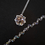 Bransoletka i Naszyjnik "Black Diamond"  - biżuteria z koralików