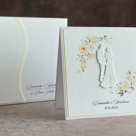 Kartka ślubna z pudełkiem i kopertą WP 132C