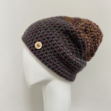 Gruba czapka beanie smerf kolorowa szydełkowa 3