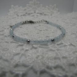 Delikatna bransoletka z akwamarynu 12