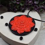 Wisiorek Czerwona Mandala - czerwony wisiorek
