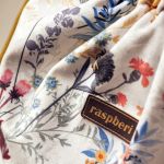 Welurowy workoplecak w kwiaty ecru - 