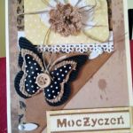 Kartka okazjonalna z motylem   - widok części kartki
