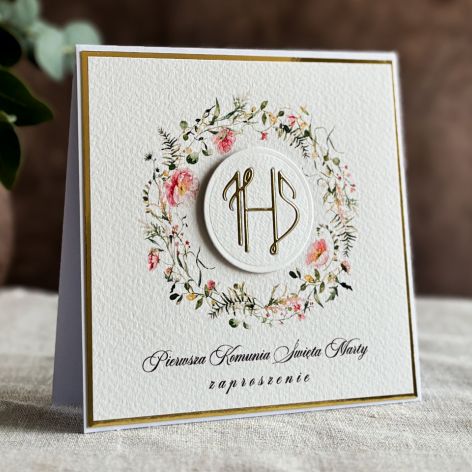 Ręcznie robione zaproszenia komunijne, 48E